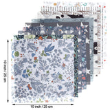 30 Pieces 10 x 10 Inches Fabric Printed Bundle Squares Floral Fabric Patchwork Sewing Quilting Bundles Assorted Pattern Cloth for DIY Scrapbook Craft Making Tatuo