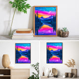 Upigi Diamond Painting Kits for Adults,Lake Landscape DIY 5D Diamond Painting Kits for Beginners,Round Full Drill Gem Art Crafts Kit for Home Wall Decor 12 x 16 Inch Upigi