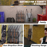 Gun Racks,Wooden Indoor Rifle Racks,Floor Standing Shotgun Rack Indoor, Gun Display Rack Storage Holder for Home or Garage Gun Storage Black - Holds up to 10 Long Guns Shinoske