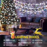 197FT 500 LED Christmas String Lights Outdoor with 8 Modes Timer Memory Function Waterproof Fairy Lights Plug in for Party Xmas Tree Yard Wedding Outside Indoor Decorations(Cold White) SAUIRS