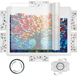 ALL4JIG 1500 Pieces Rotating Plastic Puzzle Board with 6 Sliding Drawers and Protective Cover, 360° Lazy Susan Design, 34.25"x26.38" Portable Spinning Puzzle Table for Adults, Ideal Gift for Mum ALL4JIG