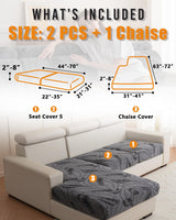 Cgeluy Sofa Cover Washable Sectional Couch Covers Sofa Slipcovers for 3 Cushion Couch Pet Friendly L Shaped Couch Protector Leaf Printed Covers for Dogs Kids Cgeluy