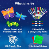 Skillmatics String Art Activity - Bugs & Butterflies, Mess-Free Art for Kids, Craft Kits & Supplies, DIY Decor & Creative Activity, Gifts for Girls & Boys Ages 6, 7, 8, 9, 10, 11, 12 Skillmatics