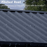 Carport Canopy 10x15 Heavy Duty,Metal Carport with Reinforced Structrure and Base,Outdoor Garage Car Shelter Frame for Pickup, Boat, Car and Tractors，Black TIMWNER