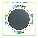 Upper Bounce Machrus Trampoline Replacement Mat 7.5FT 8FT 10FT 11FT 12FT 13FT 14FT 15FT 16FT with V-Rings - UV & Water Resistant (84 V-Rings for 7" Springs, 13 ft) Upper Bounce