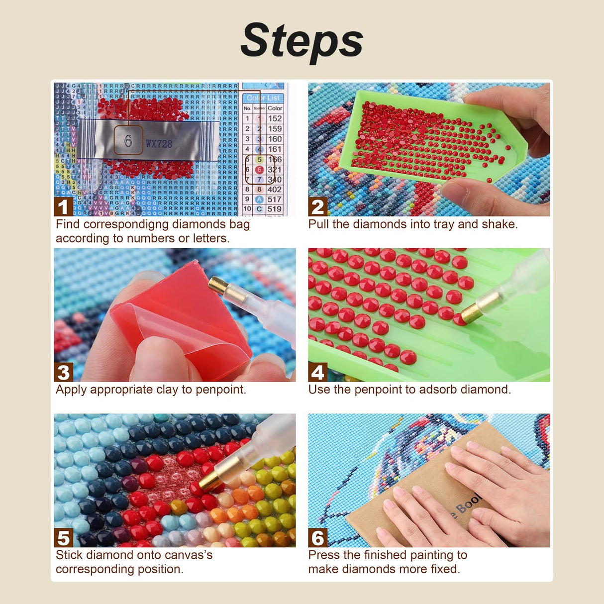 Stalente Diamond Painting Kits for Adults, 5D DIY Diamond Art Kits for Beginners Round Full Drill Diamond Painting for Home Wall Decoration Gift 12×12inch, Glass Shard Flower Stalente