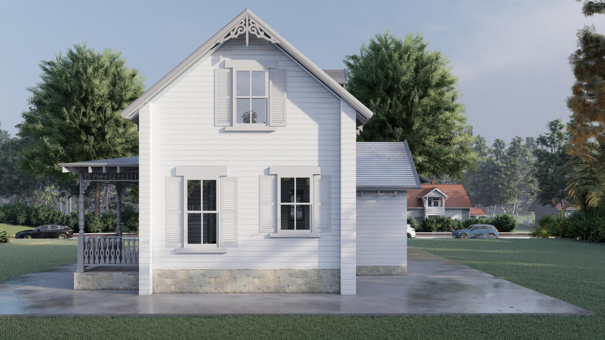 Two-Story 2-Bedroom Home Building Plans | 28'x16' | 956sqft | DIY Blueprint Generic