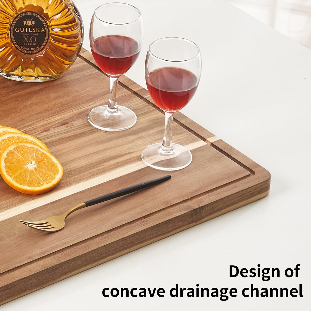 Extra Large Butcher Block Cutting Board Wooden Cutting Boards for Kitchen with Handles Chopping Block with Juice Groove Butcher Block Board Large VZODESR