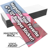 Fun Make-Your-Own 4x12in Magnetic Sheets 2pk. Blank White Magnet Strips for Strong Flexible Bumper Sticker Decals, Holiday Photos or Art. Decorate Personalized DIY Projects for Fridge, Car or Office EUCATUS BEST PRODUCTS & GIFTS