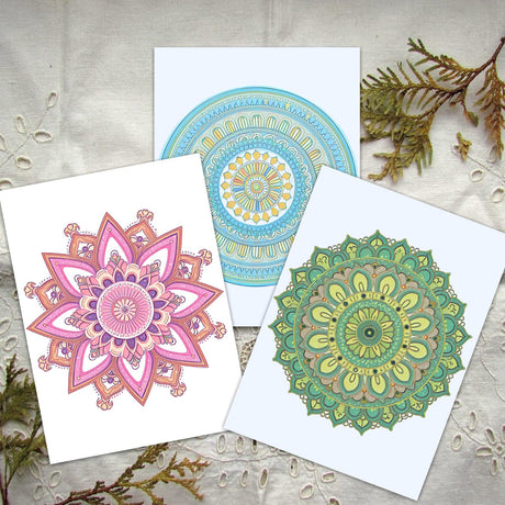 CKMOREL Spiral Bound Adult Coloring Book, Mandala Coloring Book for Adults, Thick Paper, 24 Pages, Single-Sided, Mindfulness Gift for Women CKMOREL