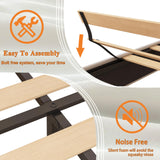 Etditrnp LED Bed Frame King Size with Storage Headboard, 2 Hidden Drawers and Charging Station, Velvet Bed Frames with Led Lights, Wooden Slats Support, Easy Assembly, No Box Spring Needed, Beige Etditrnp