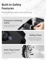 COMFEE’ 9-in-1 Electric Pressure Cooker, 14 Presets Instant Multi Cooker Olla de Presion Non-Stick Pot Yogurt Maker Rice Cooker Slow Cooker Sauté Steamer 6 Quarts Black COMFEE'