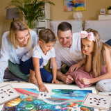 Jigsaw Puzzle Board with 6 Sorting Trays, 1500 Pieces Puzzle Playing Surface with Protective Cover, Lightomorrow 37" x 30" Felt Puzzle Display Board lightomorrow