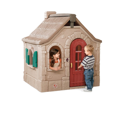 Step2 Naturally Playful StoryBook Cottage for Kids, Outdoor Playhouse with Realistic Details and Interactive Features for Toddlers, Ages 1.5+ Years Old, Easy Assembly Step2