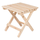 Shine Company Adirondack Square Folding Wood Side Table – Natural Shine Company