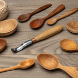 BeaverCraft, Wood Carving Bent Gouge K8a/14 0.55" - Spoon Carving Tools - Woodworking Hand Chisel Compact Wood Carving Knife for Beginners and Profi - Hobbies for Adults and Kids - Carbon Steel Blade BeaverCraft