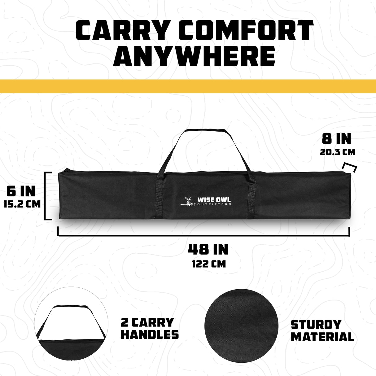 Wise Owl Outfitters Portable Hammock Stand, 106x42, 440lb Capacity - Sports & Outdoors Wise Owl Outfitters