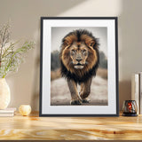 Bowetile 5D Diamond Art Lion Kits for Adults Beginners, Animals Diamond Painting Lion Kits, DIY Full Round Drill Diamonds Dots Paintings Picture Gem Art Craft for Home Wall Decor 12x16 Inch Bowetile