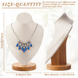 Juexica 2 Pcs 3 Pcs Necklace Display Stand Bamboo Jewelry Bust Display Stands for Selling Home Trade (Beige) Juexica