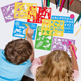 Stencil Drawing Kit for Kids, 25 Pcs Plastic Drawing Stencils with 400+ Shapes, Great Birthday Gift for Boy Girl Acoavo