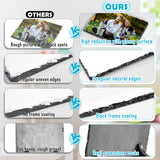 Keepwaters Sublimation Slate Blanks, Sublimate Slates With Display Holder, 6 Pack Square Sublimation Plaque, Heat Thermal Memorial Slates Rock Stone Photo Frame For Desktop Souvenir DIY Picture Keepwaters