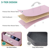 YITAHOME Dresser for Bedroom with 9 Drawers, Fabric Storage Dresser, Closet Dresser & Chest of Drawers for Living Room, Closets - Sturdy Steel Frame, Wooden Top & Easy Pull Fabric Bins(Rose Pink) YITAHOME