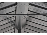 Sojag 20' x 12' Samara Carport with Aluminum Frame and 10' High Galvanized Steel Roof for Easy Drive Through Access Sojag