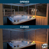 Pylex Deck Sunblind System 11060, Louvers Bracket Shutter Hardware Kit, Up to 11 Boards (48'') - Black Steel Baked Powder Coating Brackets Pylex