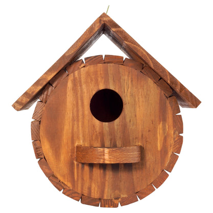 Set of 2 MIXUMON Bird Houses for Outside, Outdoor 2 Bird House Room for 2 Bird Families Bluebird Finch Cardinals Hanging Birdhouse for Garden