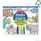 Melissa & Doug Jumbo 50-Page Kids' Coloring Pads 3-Pack - Animals, Vehicles, and Multi-Themed - FSC Certified Melissa & Doug