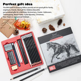 Brusarth Charcoal Pencils for Drawing, 18 Pcs Art Pencil Kit, Professional Sketching Pencil, Art Supplies for Drawing, Shading, Sketching, Blending, Artist Pencils for Beginners & Artists Brusarth