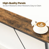 YATINEY 78.7" Console Table, Extra Long Entryway Table, Narrow Sofa Tables Behind Couch, Industrial Skinny Hallway Table for Entryway, Display Table, Rustic Brown and Black CT20BR YATINEY