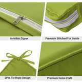 Snubbull 3 Pack Outdoor Patio Seat Cushions Replacement Covers Fit for 4 Pieces 4-Seater Wicker Rattan Patio Conversation Set Loveseat Chair Couch Furniture,36x18x2,18x18x2,Burgundy-Cover Only Snubbull