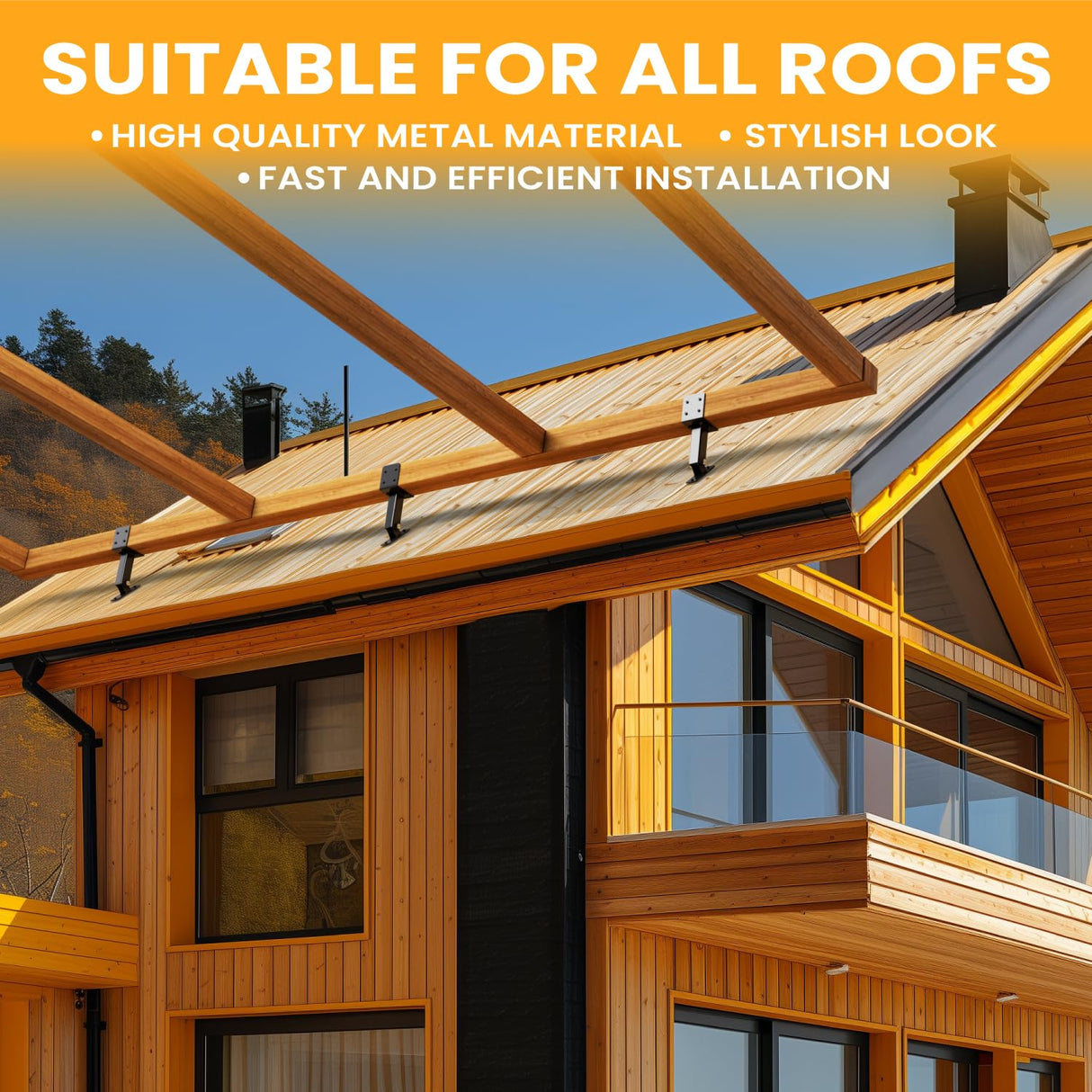 3 Pack Pergola Roof Riser, 304 Stainless Steel Roof Riser Brackets for Patio Cover, 90 Degree Adjustable Saddle Pergola Roof Riser Beam Brackets for Gazebo Roof Patio Pergola (Saddle Brackets) PURRPAXZ