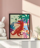 SUMGAR DIY Paint by Numbers Kit for Kids 4 Sets Cartoon Dinosaurs Paint by Numbers Christmas Gift for 8-12 Children Beginner 16x20 Inch Without Frame Acrylic Oil Painting Drawing Craft Work SUMGAR