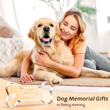 Cynlsum Pet Memorial Ornament Remembrance Gifts Loss of Dog Cat Sympathy Gift Crystal Bone Shape Decor Ornament for Dogs Puppy Keepsake Cynlsum
