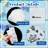 Marspark 20 Pieces Wildflower Stencils for Painting Template Flower Wall Stencils Reusable Spring Templates PET DIY Drawing for Painting on Wood Wall(Rectangular Style) Marspark
