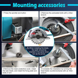 ZUYIYI 6 Inch Cordless Mini Circular Saw for Makita 18V Battery(Not Inclued), 12000RPM 2"(90°) Cutting Depth, Brushless Compact Tile Saw for Wood, Tile, Metal, Plastic, for 5-1/2, 5-3/8 Inch Blade ZUYIYI