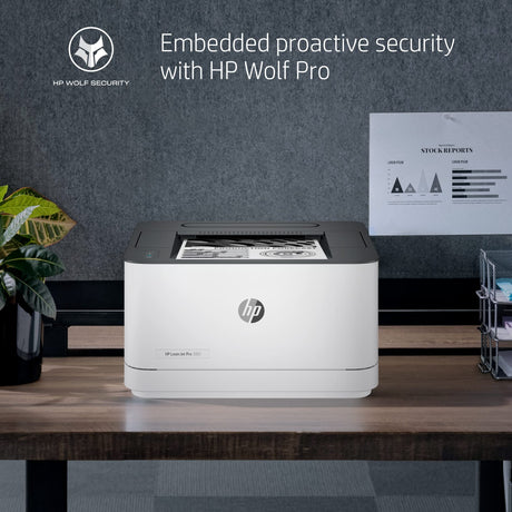 HP LaserJet Pro 3001dw Wireless Black & White Printer (Renewed) HP