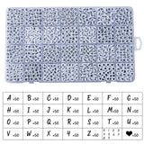 1400pcs Letter Beads, 4x7 mm Acrylic Alphabet Beads, Beads for Jewelry and Bracelet Making, in 28 Grid Box (White and Black) Weiyiziens