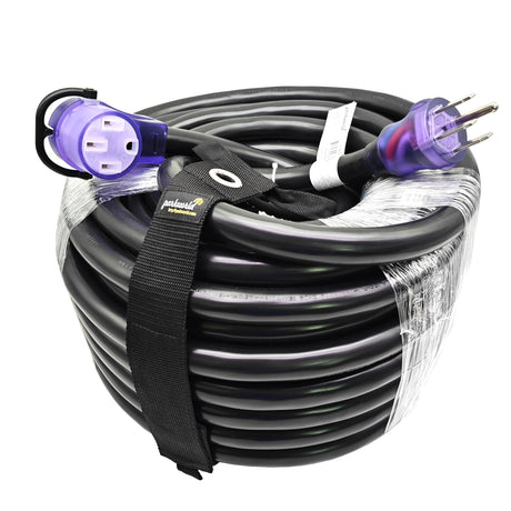 Parkworld RV/EV 50A Extension Cord, NEMA 14-50 Extension Cord, NEMA 14-50P to 14-50R Straight Plug for Generator (100FT) Parkworld