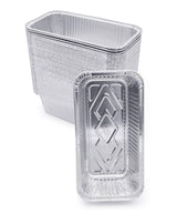 (100 Pack) Premium 2-LB Bread Loaf Baking Pans - 8.5" x 4.5" x 2.5" l Heavy Duty l Disposable Aluminum Foil Tins for Cakes Meatloaf Lasagna Fig & Leaf
