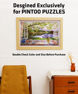 Pintoo Jigsaw Puzzle Frame Tailor-Made for Pintoo's 1200 Pieces Puzzle ONLY - Dark Brown - Effortless & Toolless Assembly NO Glue Required [W1063] Pintoo