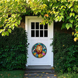 Zariocy Hanging Diamond Art Ornament Lion Kits for Adults – Special Crystal Double Sided Pendant, DIY Animal Diamond Painting Acrylic Board Window Pendants Home Garden Wall Hanging Decor 8x8 inch Zariocy