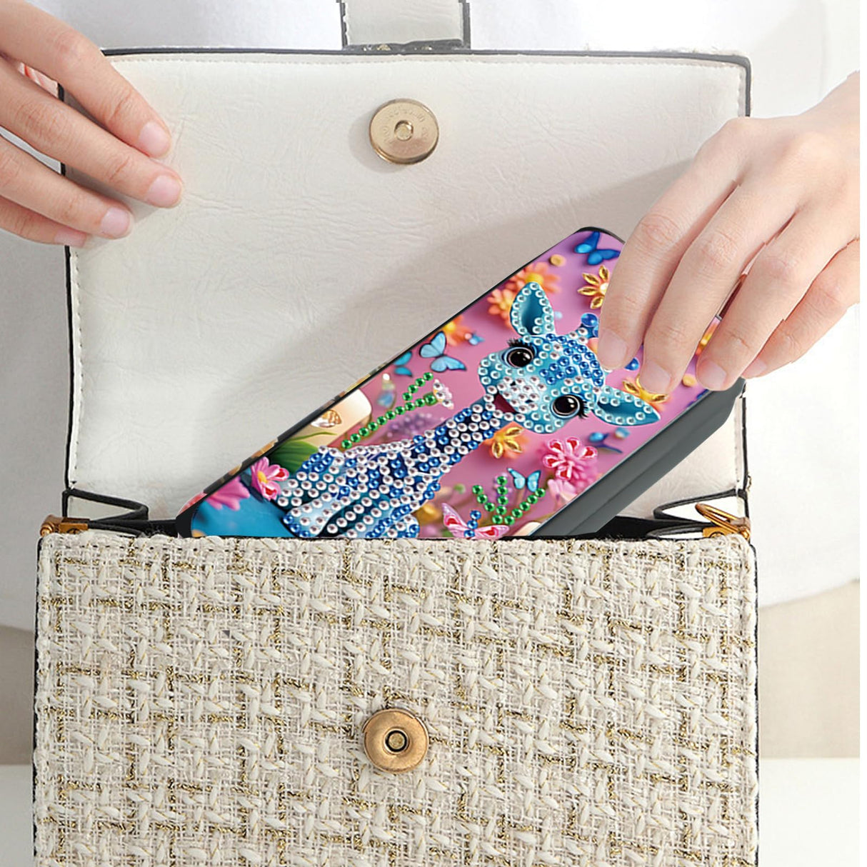 JISHSHAY Diamond Art Glasses Case Giraffe Diamond Painting Glasses Holder Gem Art Sunglasses Holder Gem Painting Sunglass Organizer Mosaic Kits for Adults Embroidery Kit Jigsaw Puzzles Eyeglass Case JISHSHAY