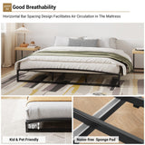 GAOMON Low Bed Frame King Size, 10 Inch Heavy Duty Metal Platform King Bed Frame with Arch Design, Easy Assembly, Strong Bearing Capacity, Under Bed Storage, No Box Spring Needed - Black GAOMON