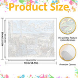 2 Pack Paint by Numbers Kit for Adults, Beach Paint by Numbers for Adults, DIY Adult Painting by Numbers Beginners on Canvas Acrylic for Home Wall Art Decor 12x16Inch (Rolled Package) Mandun