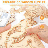 RMOKA 3D Wooden Puzzles for Adults, Building Sets Walking and Roaring Dragon Wooden Model Kit - DIY Mechanical Dragon Puzzle Toys for Boys Kids Ages 8-12-14, Gifts for Teen Men with Lifelike Walk RMOKA