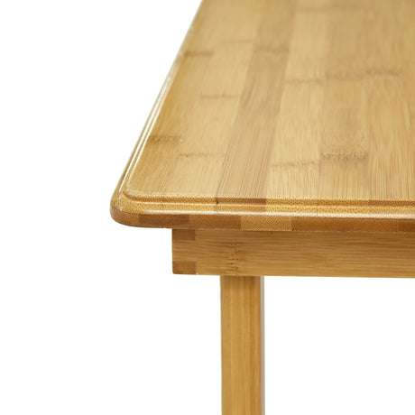UNICOO - Bamboo Rectangular Folding Table Children's Art Craft Study Activity Table, Picnic Table, and Entertainment Table. (Table Only) UNCOO