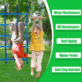 65FT Ninja Warrior Obstacle Course for Kids with 12 Obstacle Course Accessories-Swings, Monkey Bars, Arm Trainers and More, Suitable for Boys and Girls Over 3 Years Old-440 lbs Weight Capacit GCCSJ